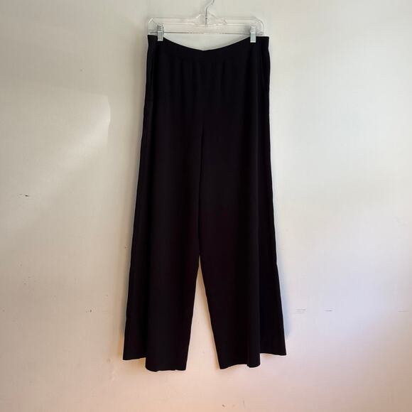 New with Tags Lafayette 148 Black Trousers/Pants Lagenlook Large $598 retail - Picture 1 of 7